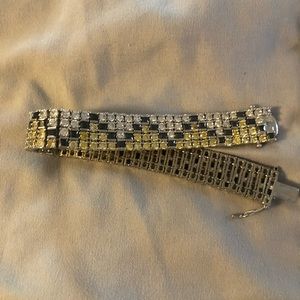Simulated diamond mens bracelet